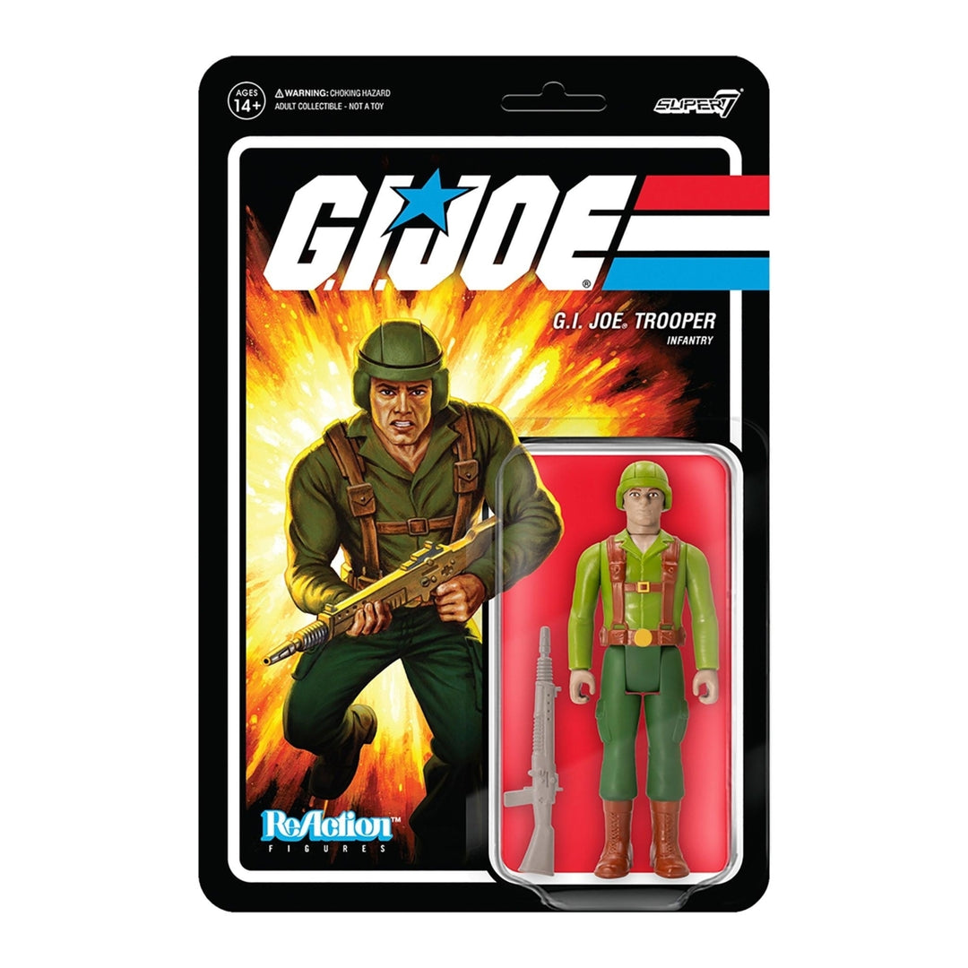 G.I. Joe Trooper Greenshirt Tan Infantry Army Grunt Animated Figure Super7 Image 1
