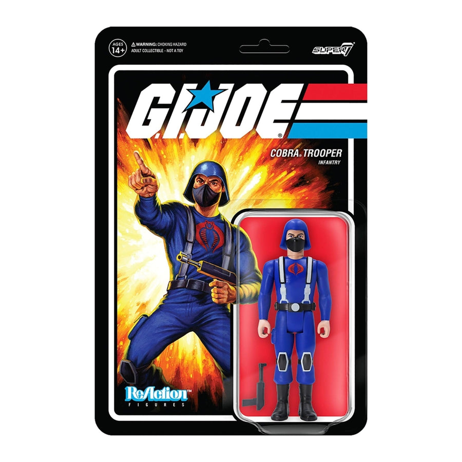 G.I. Joe Cobra Trooper Y-Back Pink Infantry Soldier Villian Animated Figure Super7 Image 1