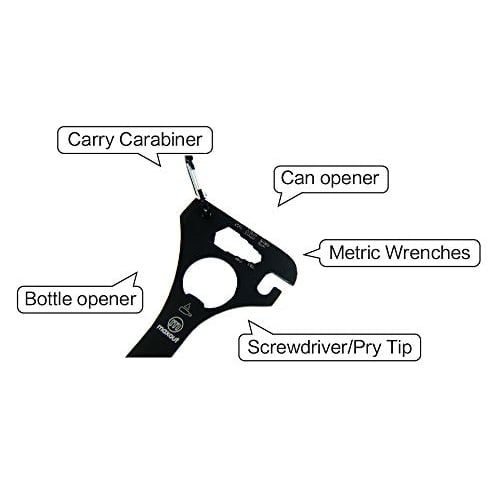 Maxout EatN Tool XL - Multi-function Tool with Fork Spoon Bottle Opener Can Opener Screwdriver Wrench for Camping Hiking Image 4