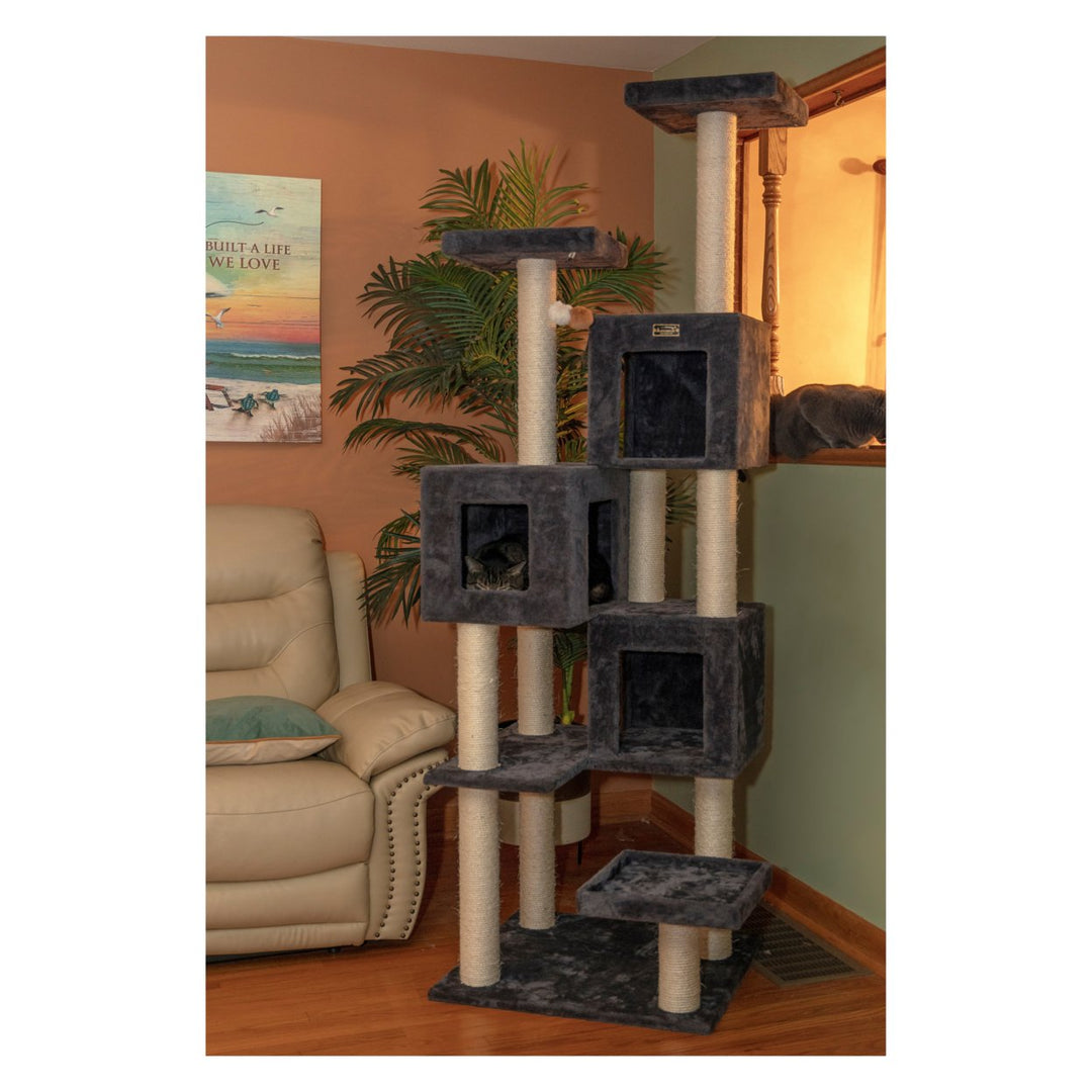 Armarkat Real Wood Griant Cat Tower with Condos for Multiple Cats A8104 Image 3