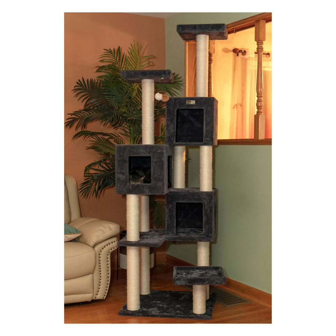 Armarkat Real Wood Griant Cat Tower with Condos for Multiple Cats  A8104 Image 4