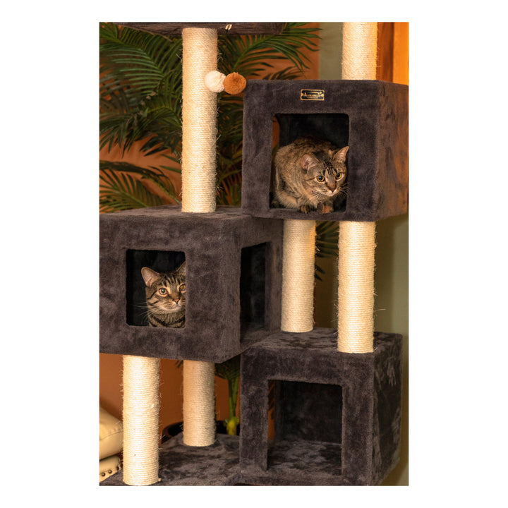 Armarkat Real Wood Griant Cat Tower with Condos for Multiple Cats A8104 Image 4