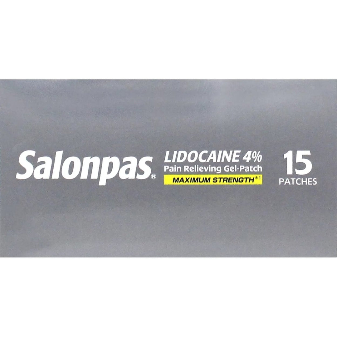 Salonpas LIDOCAINE Pain Relieving Maximum Strength Gel 15Patch Image 4