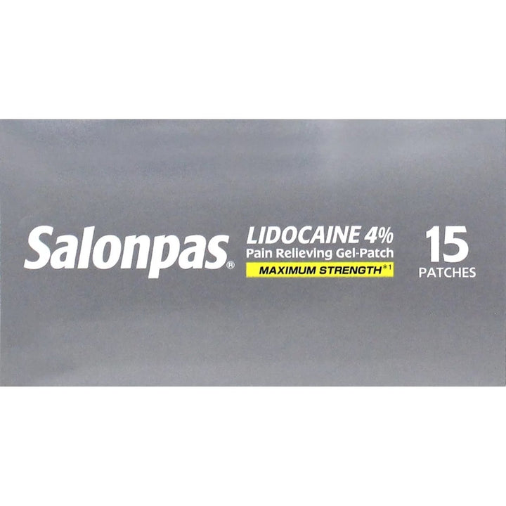 Salonpas LIDOCAINE Pain Relieving Maximum Strength Gel 15Patch Image 4