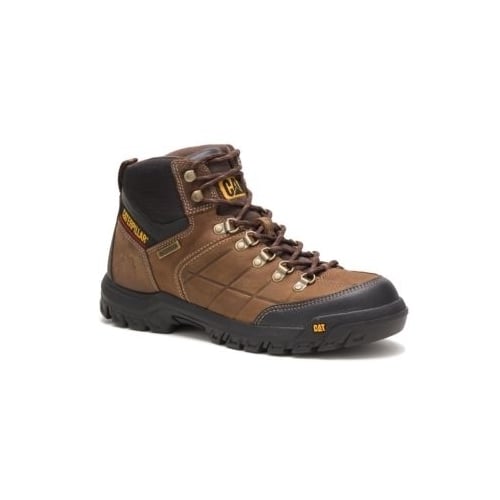 Caterpillar Mens Threshold Waterproof Soft Toe Work Boot Real Brown - P74128 REAL BROWN Image 2