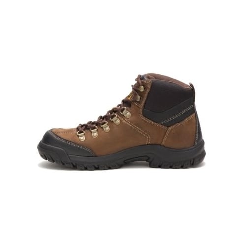 Caterpillar Mens Threshold Waterproof Soft Toe Work Boot Real Brown - P74128 REAL BROWN Image 3