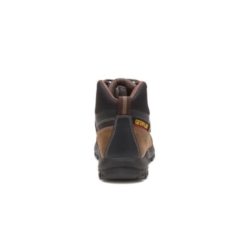 Caterpillar Mens Threshold Waterproof Soft Toe Work Boot Real Brown - P74128 REAL BROWN Image 4