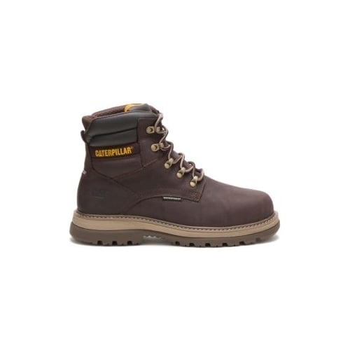 Caterpillar Mens Fairbanks 6" Waterproof Steel Toe Work Boot Mulch - P91080 Image 1