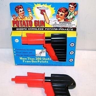 POTATO GUNS toy gun spuds novelty toys SPUD game toys shoot potatos pistol Image 1