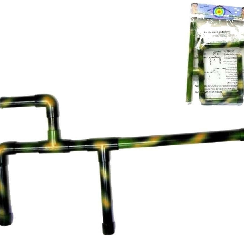 1 CAMOUFLAGE GREEN 22 IN RIFLE and 1 CAMO PISTOL 16 IN MINI MARSHMALLOW GUN toy Image 1