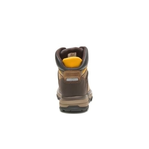 CATERPILLAR WORK Mens Excavator Superlite Waterproof Carbon Composite Toe Work Boot Dark Beige - P91218 DARK BEIGE Image 4