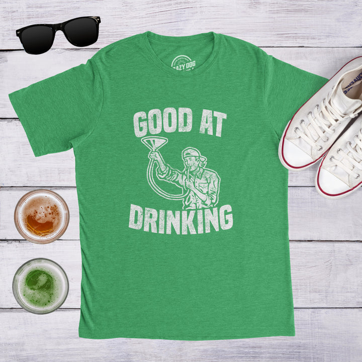 Mens Good At Drinking T shirt Funny Beer Humor Saying St Patricks Day Tee Image 4