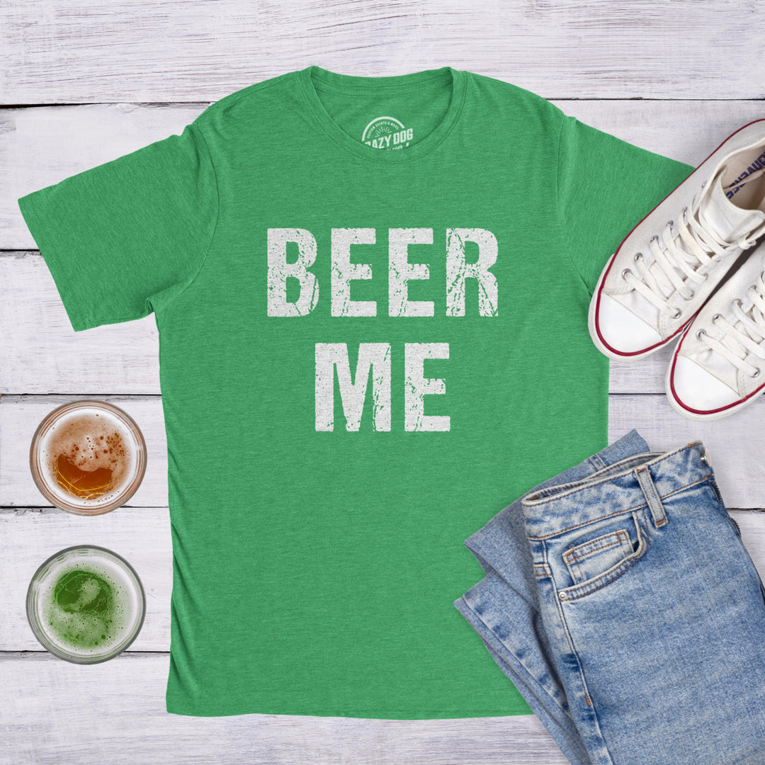 Mens Beer Me T Shirt Funny Saint Patricks Day Cool Sarcastic Drinking Irish Tee Image 4