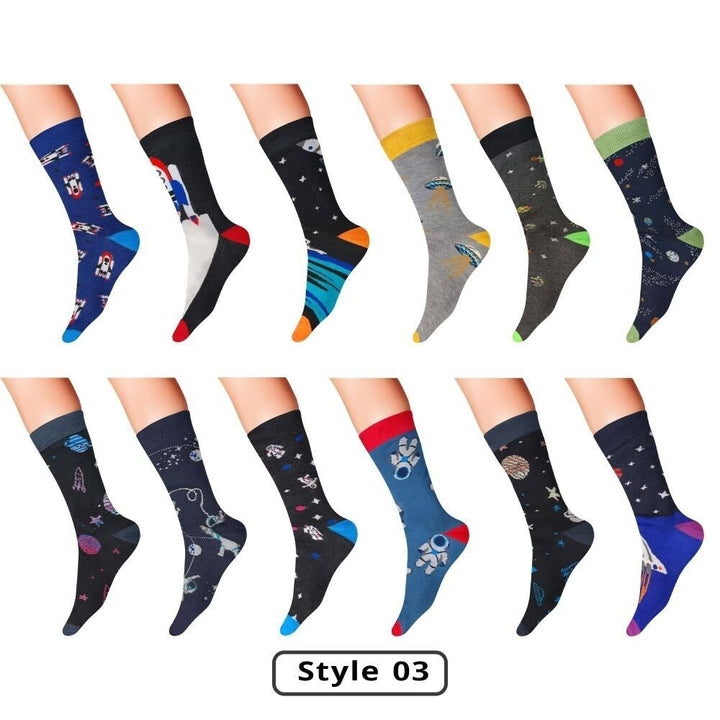 12-Pairs: Mens James Fiallo Premium Quality Dress Socks Image 4