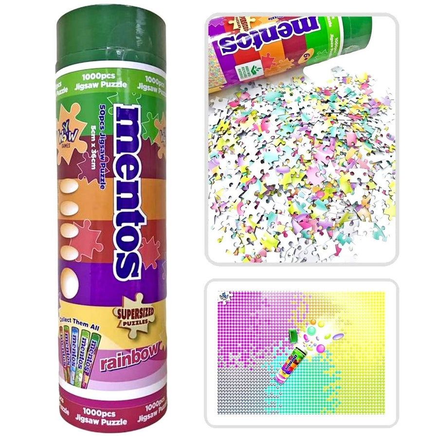 Mentos Rainbow Supersized 1,000pc Colorful Candy Jigsaw Puzzle 20"x27" YWOW Image 1
