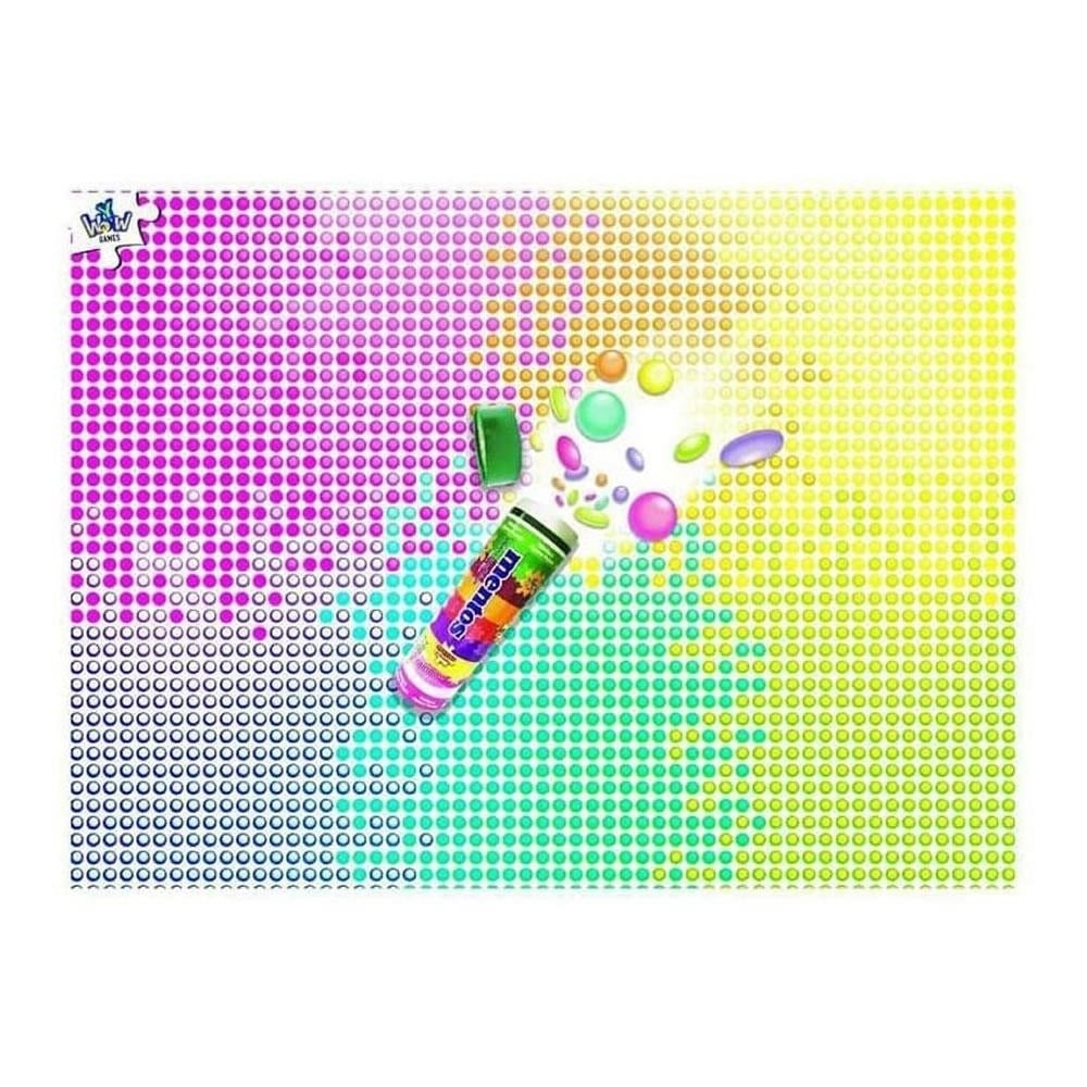 Mentos Rainbow Supersized 1,000pc Colorful Candy Jigsaw Puzzle 20"x27" YWOW Image 2