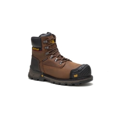 CATERPILLAR WORK Mens Excavator XL 6" Waterproof Composite Toe Work Boot Dark Brown - P90991 DARK BROWN Image 2