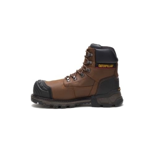 CATERPILLAR WORK Mens Excavator XL 6" Waterproof Composite Toe Work Boot Dark Brown - P90991 DARK BROWN Image 3