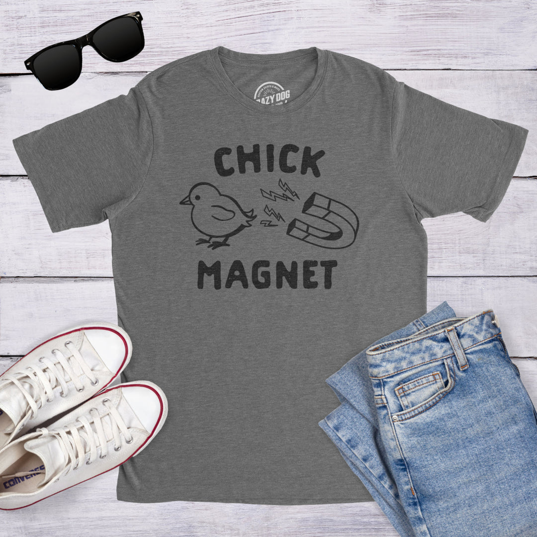 Mens Chick Magnet Tshirt Funny Easter Sunday Baby Chick Holiday Novelty Tee Image 4