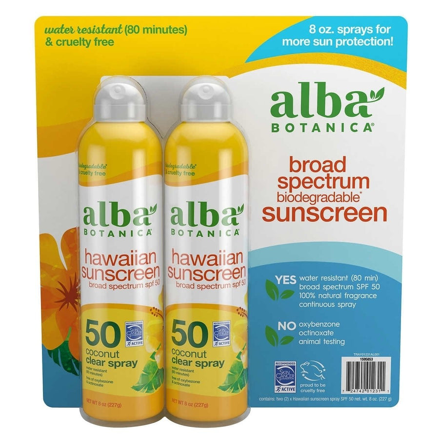 Alba Botanica Hawaiian Sunscreen Spray SPF 508 Ounce (Pack of 2) Image 1