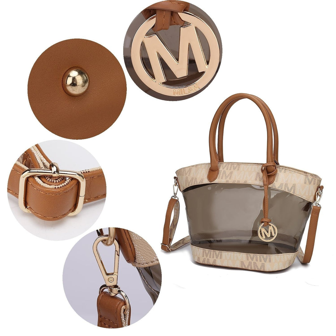 MKF Collection Hattie 3-in-1 Tote Handbag Multi-Functional Shoulder Bag M Signature Crossbody by Mia K- 3 pieces Image 10