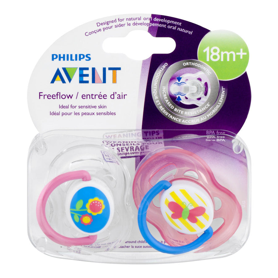 Philips Avent Freeflow Pacifier 18+ monthsPink Girl Colors2 packSCF186/26 Image 1