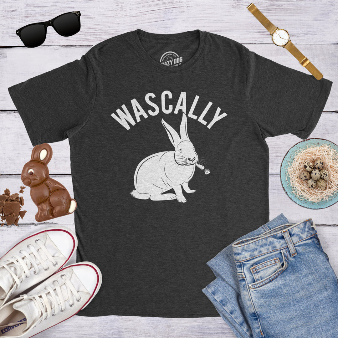 Mens Wascally Rabbit Tshirt Funny Easter Bunny Cartoon Graphic Tee Image 4