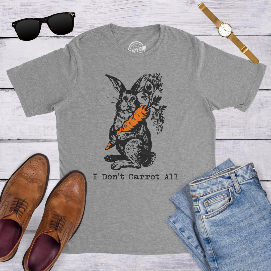 Mens I Dont Carrot All T Shirt Funny Easter Care Pun Bunny Graphic Novelty Tee Image 4