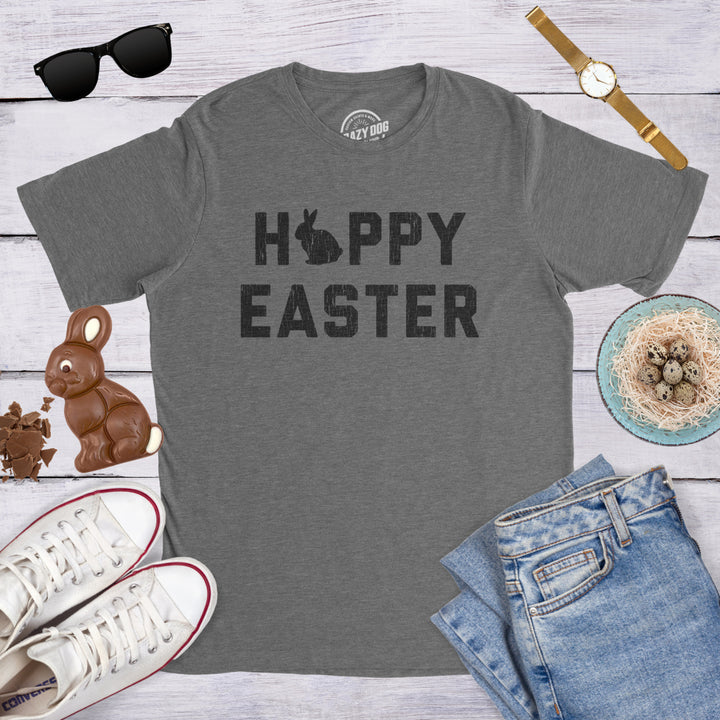 Mens Happy Easter T shirt Funny Bunny Graphic Cool Tee For Egg Basket Hunt Image 4