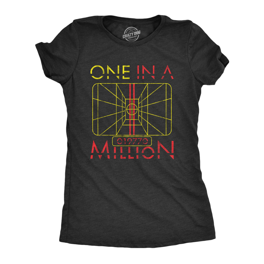 Womens One In A Million T Shirt Funny Quote Awesome Nerdy Saying Graphic Novelty Tee Image 1