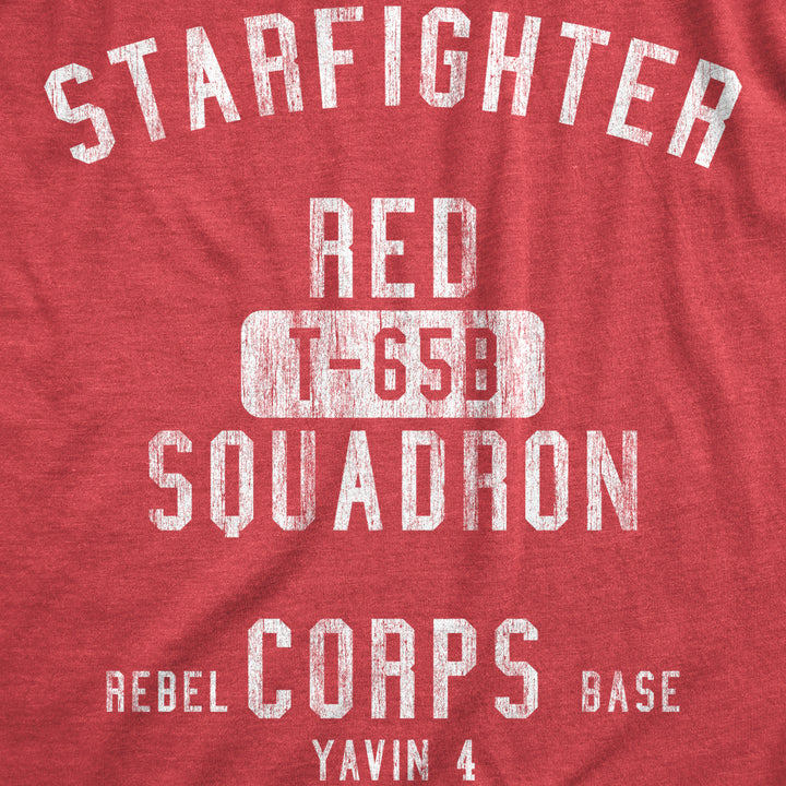 Womens Starfighter Red Squadron T Shirt Funny Vintage Graphic Nerdy Tee For Guys Image 2