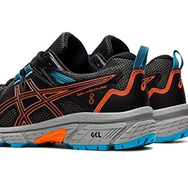 ASICS Kids Gel-Venture 8 Grade School Running Shoes Black/Marigold Orange - 1014A141-005 M US BLACK/MARIGOLD ORANGE Image 3