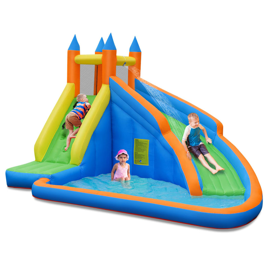 Inflatable Water Slide Mighty Bounce House Castle Moonwalk Jumper /Without Blower Image 1