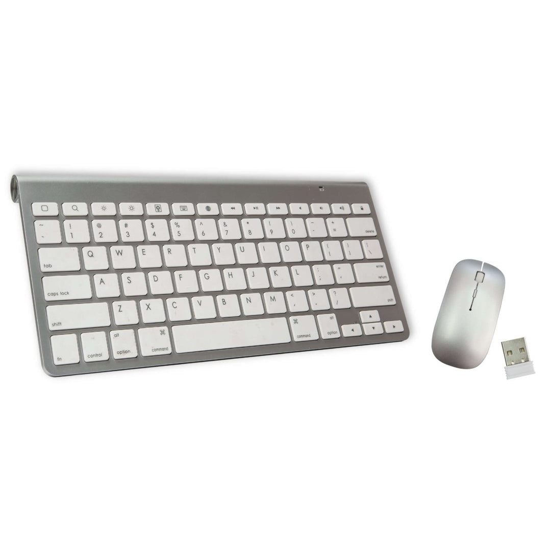 2.4GHz Ultra-Slim Wireless Keyboard and Mouse Combo Black Portable Design Image 1