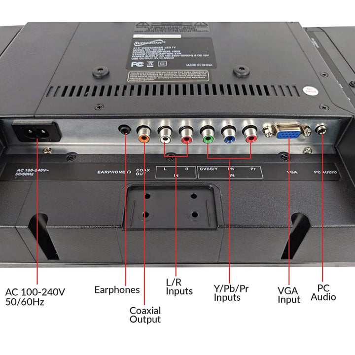 22" Supersonic 12 Volt AC/DC Widescreen LED HDTV with USB and HDMI (SC-2211) Image 4