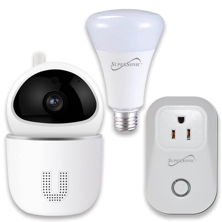 Smart Home Starter Kit 3-Pc WiFi HD Camera Smart Bulb Plug For Android iOS Image 4