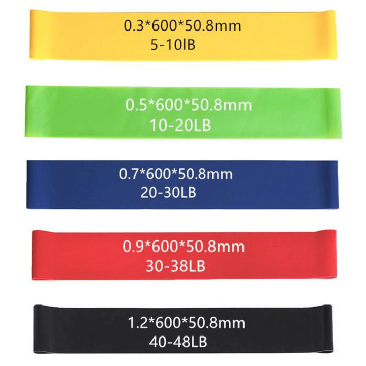 5 Piece Set of Resistance Body Bands with Carry Bag Image 3