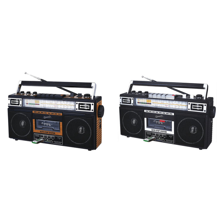 4 Band Radio Cassette Player Bluetooth MP3 Converter USB SD Card Compatible Image 1