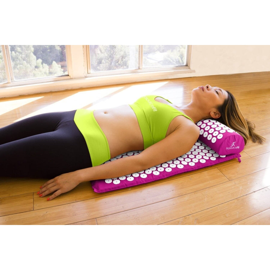 Acupressure Mat and Pillow Set Cotton Foam 6210 Points for Stress Relief Energy Image 1