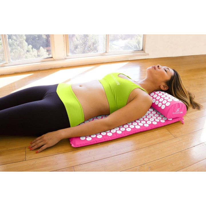 Acupressure Mat and Pillow Set Cotton Foam 6210 Points for Stress Relief Energy Image 3