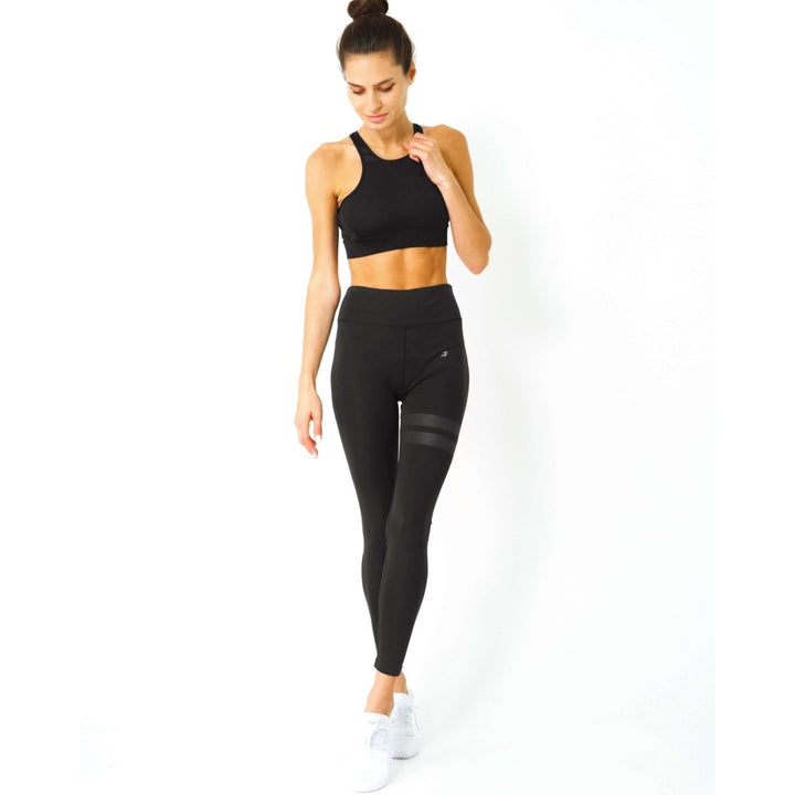 JupiterGear Ashton High-Waisted Leggings Compression Fit Athletic Wear Black 90% Polyester Image 2