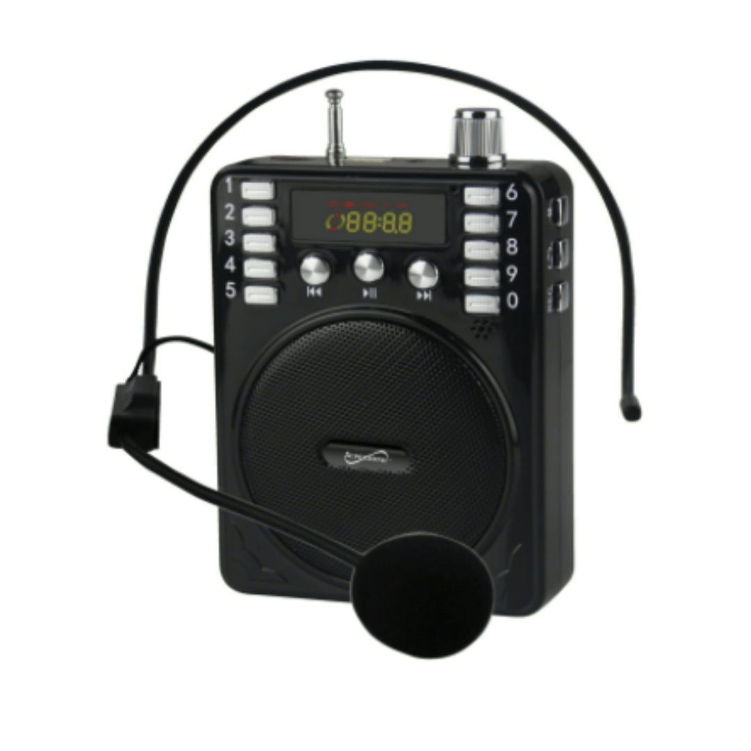 Bluetooth Portable PA System Lightweight with FM Radio USB Inputs Karaoke Jack Image 2