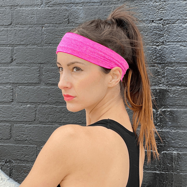 Cardio Cross-Training Sweat-Wicking Headband Soft Elastic Nylon Spandex Fit Image 1