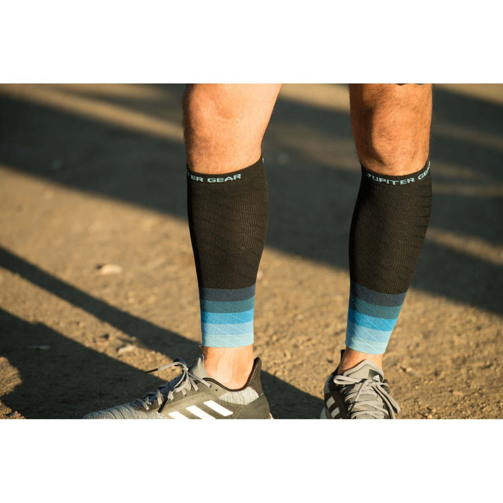 JupiterGear Compression Calf Leg Sleeve for Running Hiking S/M L/XL Black Image 2