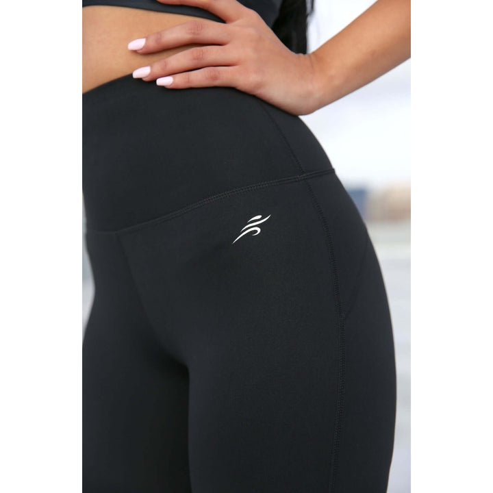 Energique Athletic Leggings with Reflective Strips and Mesh Panels Image 10