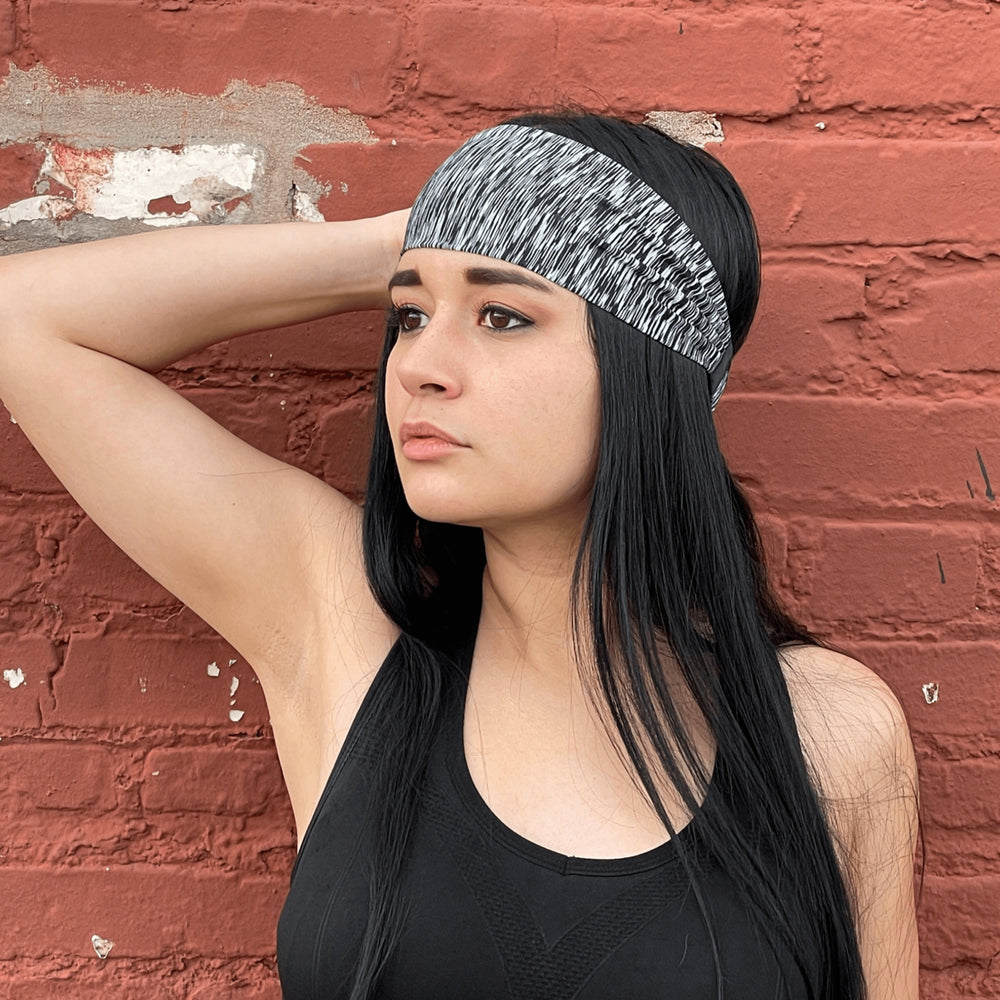 Extra-Wide Sport and Fitness Sweat-Wicking Headband Image 2