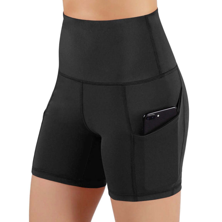 Jolie High-Waisted Athletic Shorts with Hip Pockets Image 10
