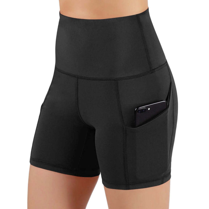 JupiterGear High-Waisted Athletic Shorts for Women with Side Pockets Black S Image 10