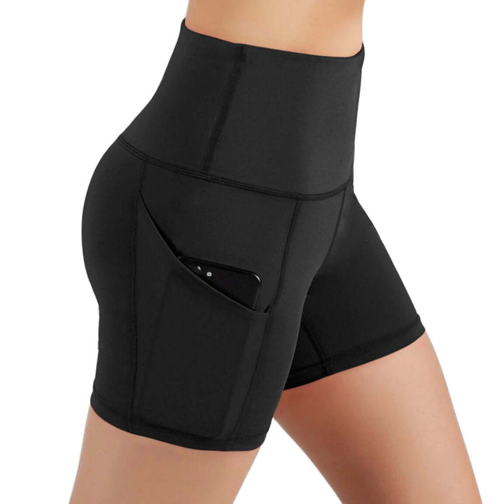 JupiterGear High-Waisted Athletic Shorts for Women with Side Pockets Black S Image 11