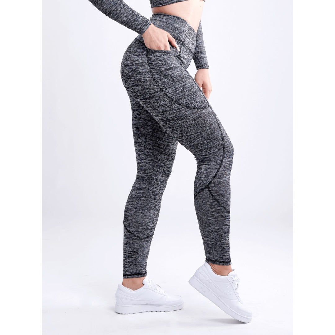 JupiterGear High-Waisted Gym Leggings Women with Side Pockets Lightweight Fitness Image 1